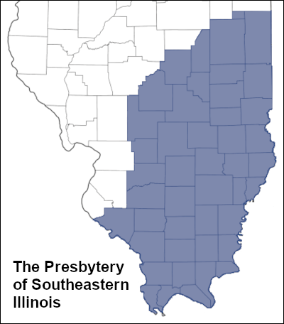 Map of the Presbytery of Southeastern Illinois