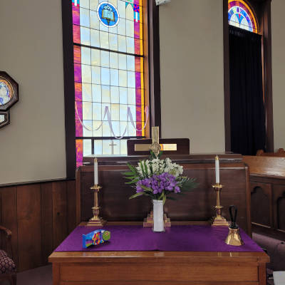 Our table prepared for the season of Lent